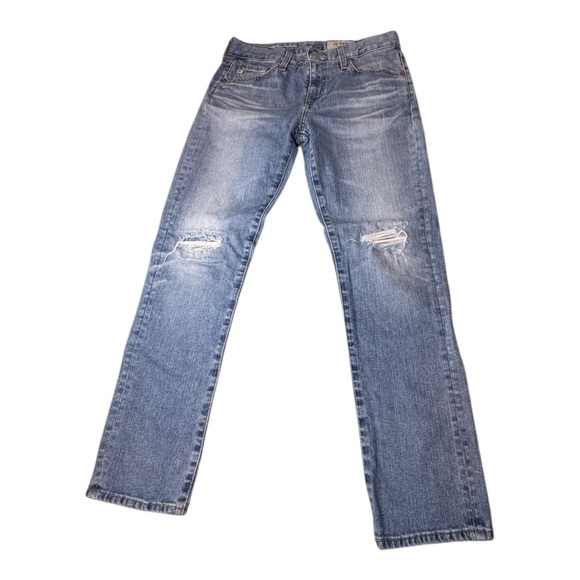 Adriano Goldschmeid Ex-Boyfriend Sand Blaster Distressed Jeans Size 26 - Picture 1 of 7